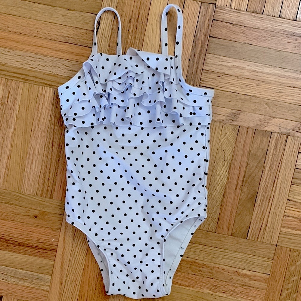 Polka-Dot w/ Ruffles - Swimsuit - Baby Size (18-24M) - LIKE NEW!